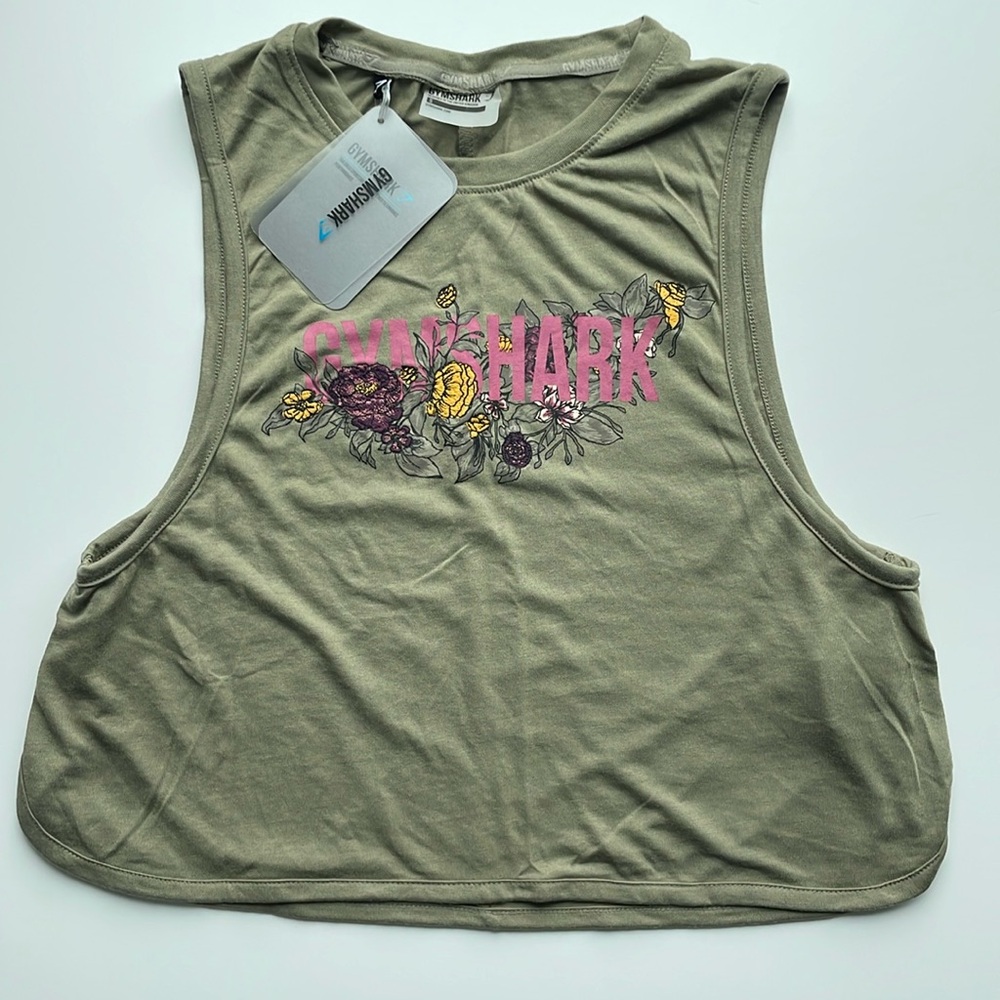 Women’s Gymshark Military Green Tank Top - Picture 1 of 5